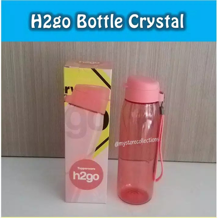 H2go Crystal Bottle Peach (botol Minum) Tupwr
