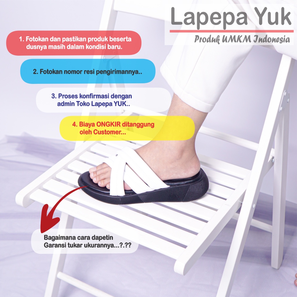 LAPEPA YUK - Sandal Wanita Wedges TARA Sendal Cewek Platform Kondangan Hak Tinggi 3cm Model Silang 3 Size 36 37 38 39 40 41 Pergi Jalan Casual Santai Rumah Slop Warna WHITE Putih Selop Premium Sale Original Kekinian Terbaru Shoes ORI Mall Official Store