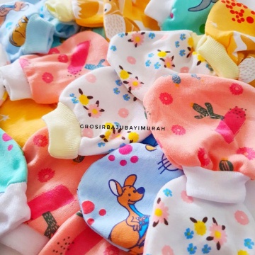 sarung tangan kaki bayi BOBO MOTIF ecer