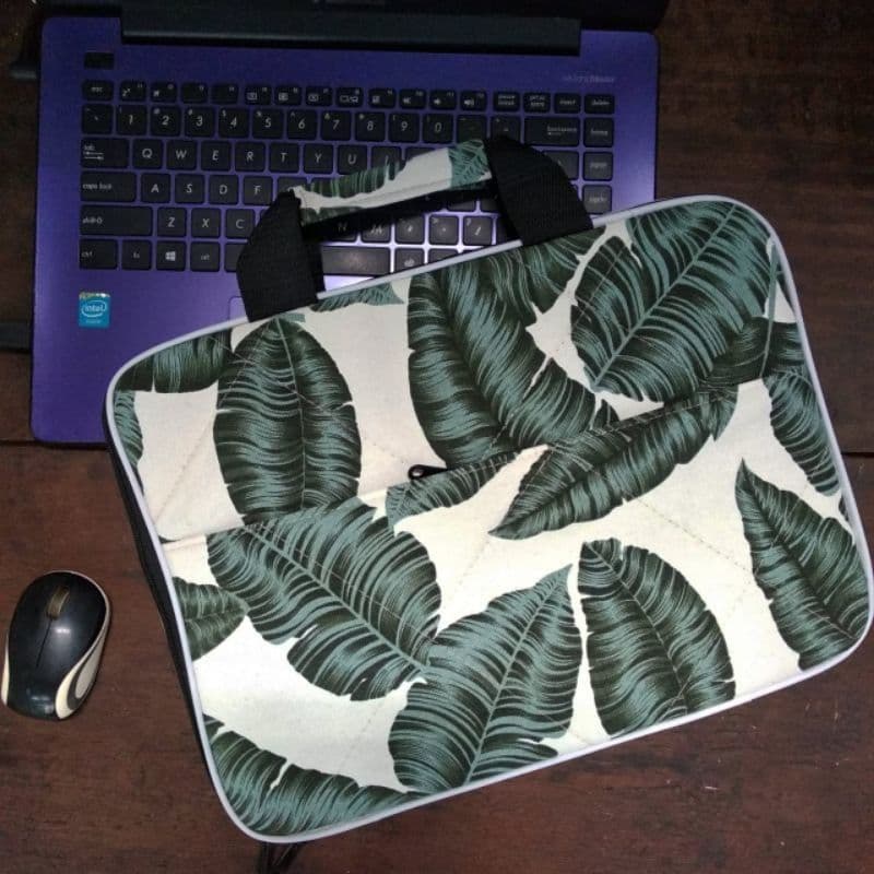 COD Tas laptop / tempat laptop GROSIR bahan kanvas motif terbaru (37x27cm) 14 in