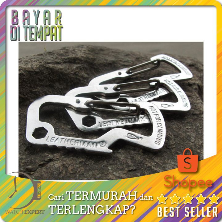 TERMURAH Carabiner Stainless Steel with Bottle Opener Versatile EDC