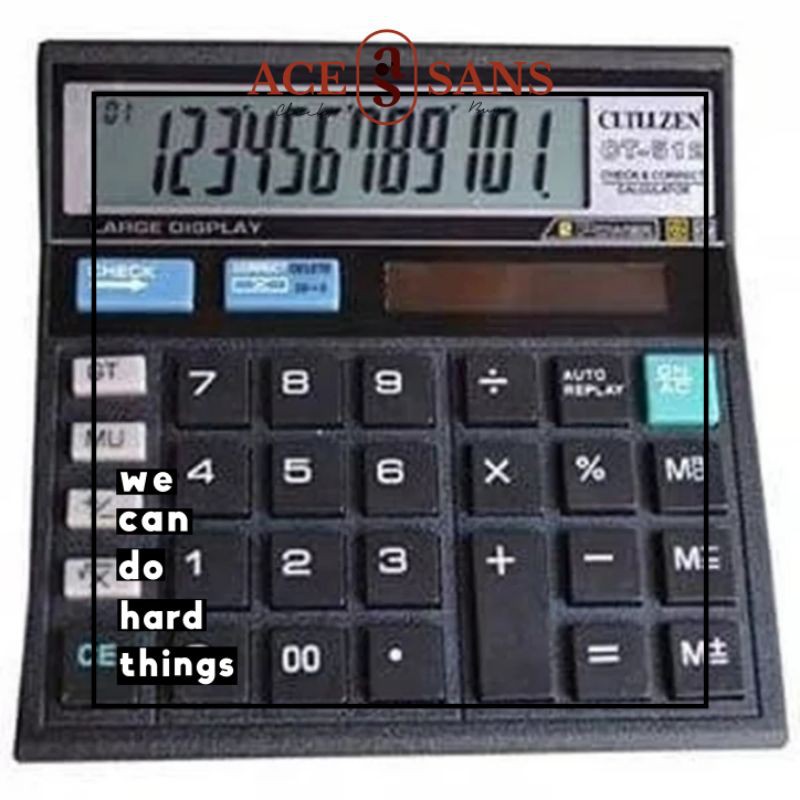 

Kalkulator Calculator Citizen CT-512 12 Digit I Kalkulator I Calculator I Citizen I Alat Tulis