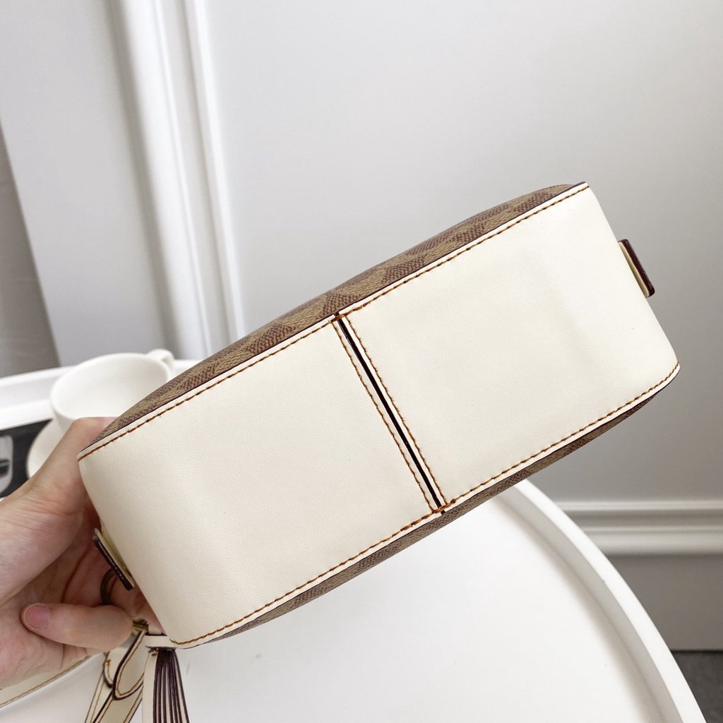 [Instant/Same Day] coach  31208 Cowhide + canvas material ladies one shoulder bag cross body bag  xjb