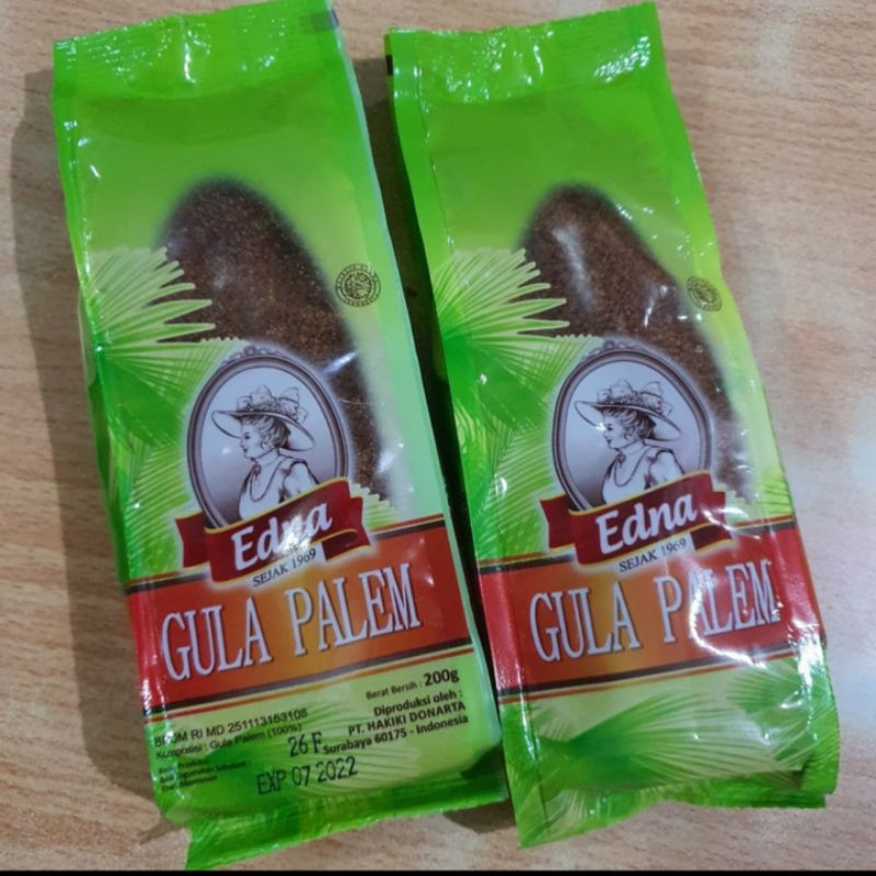 Gula Palem Semut Bubuk / Palm Sugar Powder Edna 200gr Halal utk Minuman Kue