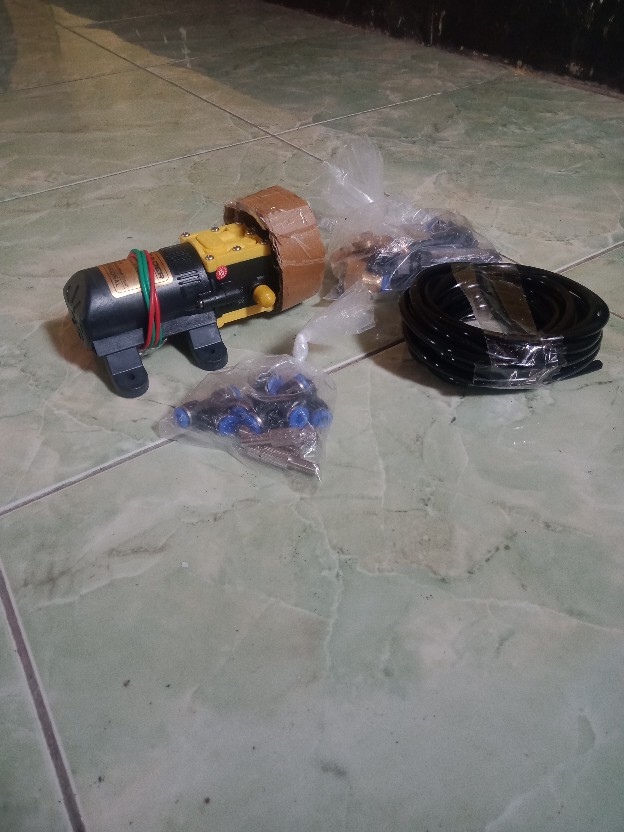 Mist Nozzle 0.3 Mm Head Misting Anti Drip Filter With Tee Slip Lock 6 Mm Alat Siram Embun Fogging