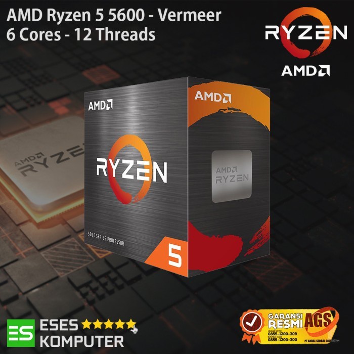 Processor AMD Ryzen 5 5600 3.8GHz Up To 4.4GHz Socket AM4 - 6 Core