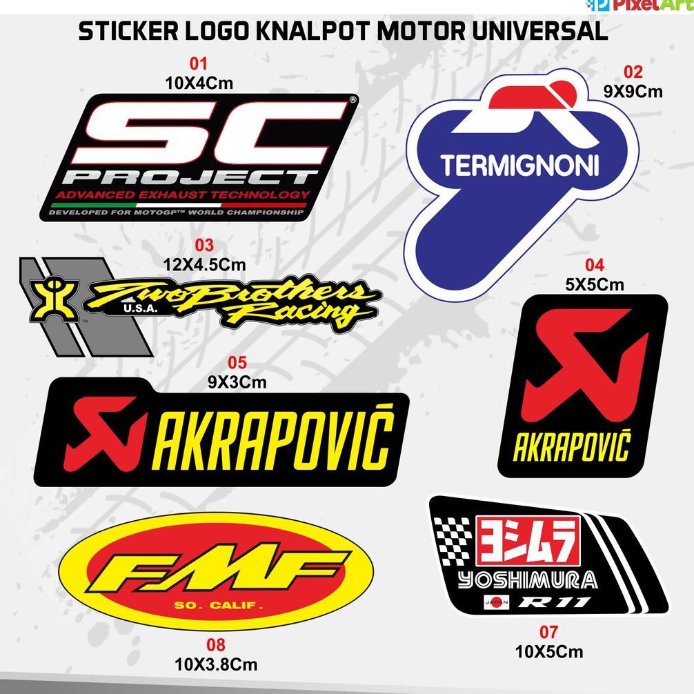 [KODE 9099] STICKER LOGO KNALPOT MOTOR STIKER GSX CBR R1 R25 R15 KTM DUCATI LEM KUAT TAHAN PANAS (HA
