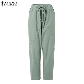 ZANZEA Celana  Harem Panjang Casual  Model Crotch Ada 