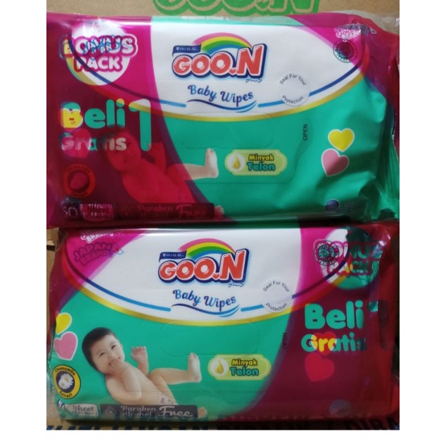 Tissue Basah GOON Baby Wipes Minyak Telon 50S Buy1 Get1