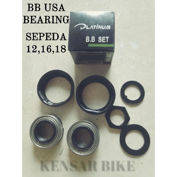 Bb Set / Kom Gear / Mangkoan Tengah Bmx Ukuran 16/18 Bearing Platinum