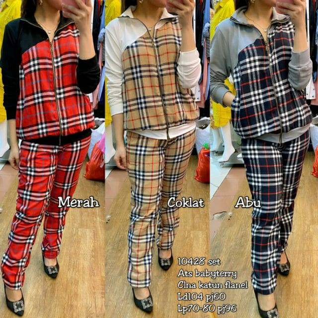 Stelan burberry /setelan panjang 10428