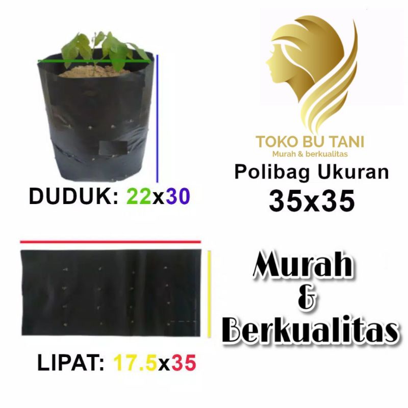 Polybag Polibag Tanaman Sayuran 10x15|12x12|15x15|20x20|25x25|30x30|35x35|40x40|50x50 Kiloan