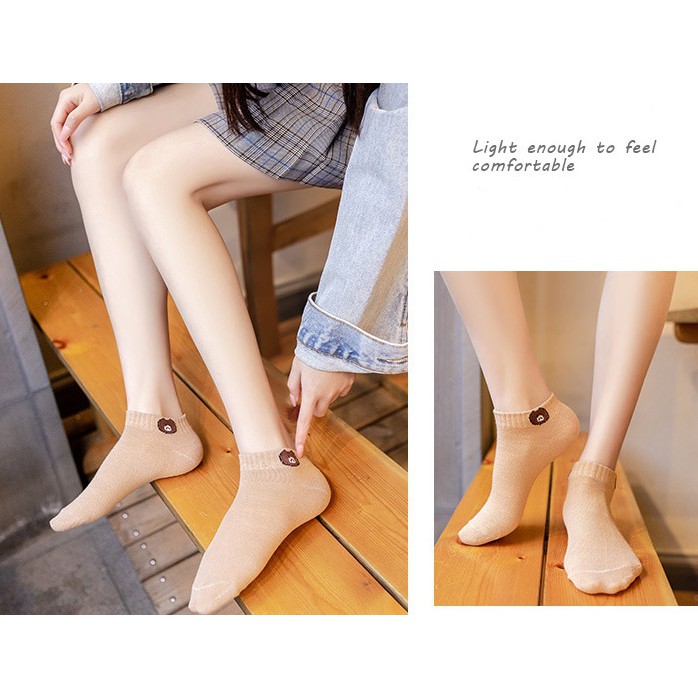AliMaMa - KAOS KAKI BEAR - Kaus Kaki Perempuan Laki Laki Unisex Mata Kaki Ankle Sock Socks Murah Medan-5