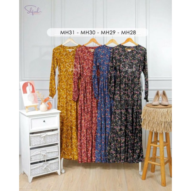 Gamis katun adem mahira dress signature shofwah