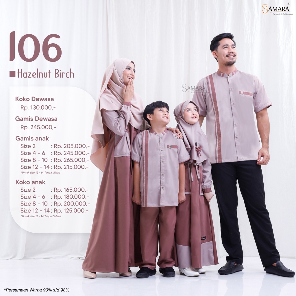 [ SALE ] SARIMBIT 2022 SAMARA I06 HAZELNUT BIRCH  KOKO AYAH ANAK GAMIS IBU ANAK S - XXXL 3XL JUMBO  
