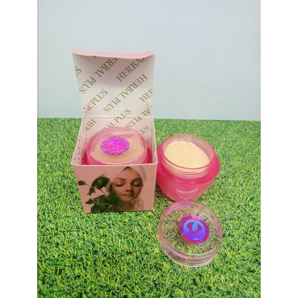 CREAM HERBAL PLUS DAY &amp; NIGHT ORIGINAL / HOLO 3 DAUN (Satuan)