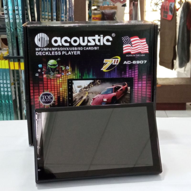 Head Unit Double Din Android Acoustic AC-6907 Ram 2Gb 7inchi