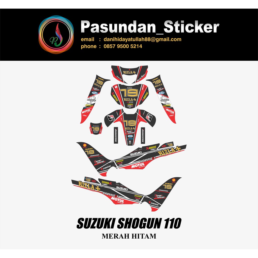 SUZUKI SHOGUN 110 MERAH HITAM