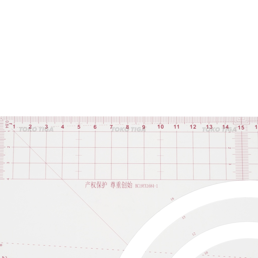 Penggaris Pola SET Drafting Skala Badan 1:1 / Prototype Ruler 160/84A