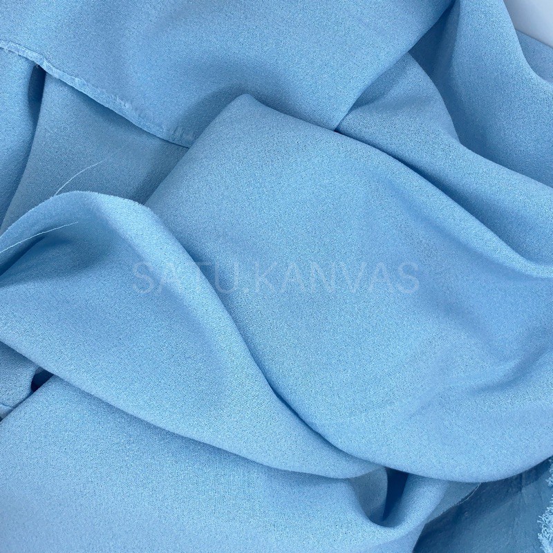 Kain DIAMOND CREPE / DIAMOND GEORGETTE murah-BABY BLUE