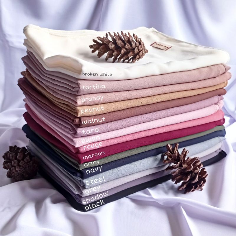 PREMIUM PASHMINA CERUTY BABYDOLL ARMANI JUMBO SYARI 200x75 CM