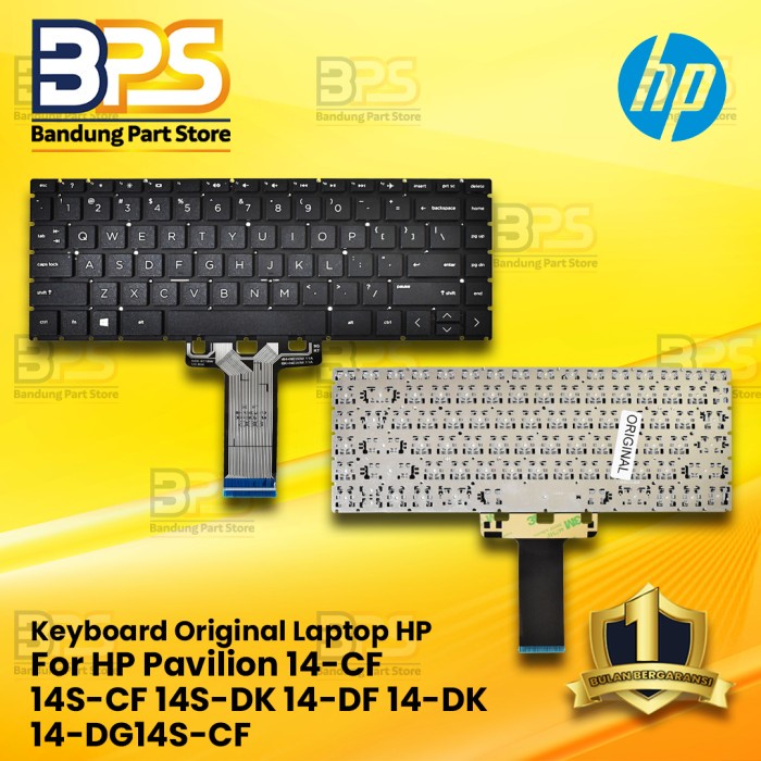Keyboard HP Original 14s-CF 14S-DK 14S-DF 14-DG 14-DF 14-CF Black