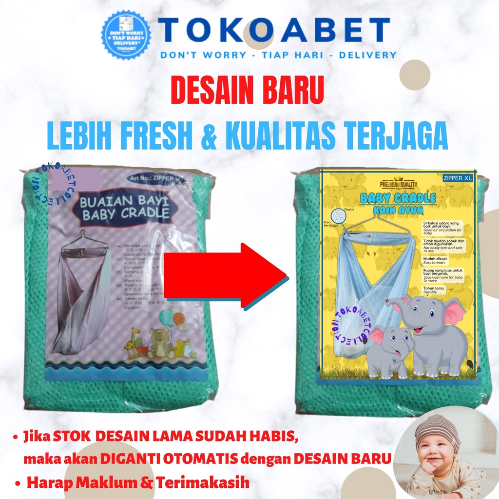 PAKET POLAR (Kain Ayun BASIC+Kelambu) Ayunan Bayi Manual &amp; Ayunan Elektrik Otomatis #tokoabet