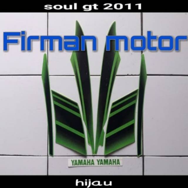 Striping sticker list body mio soul gt 2011 full body hijau