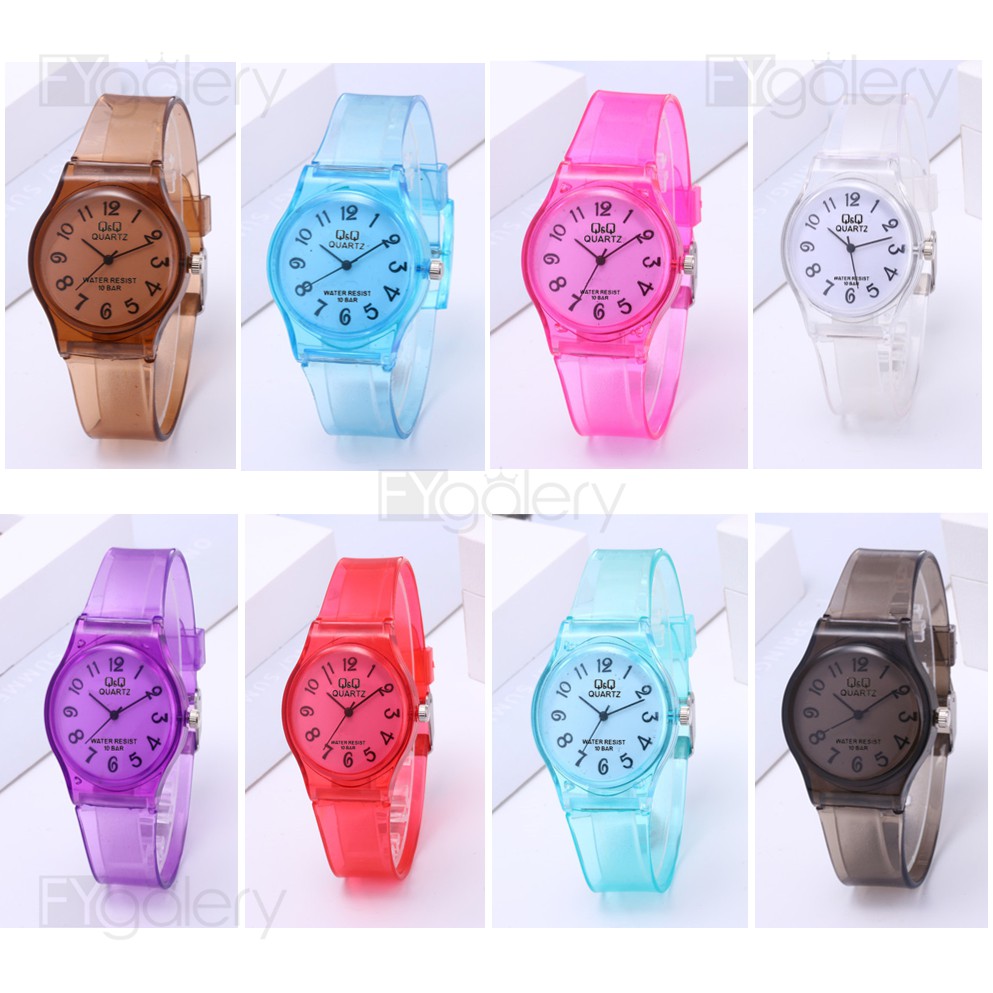 FYGALERY J189 Jam Tangan Transparan Wanita Jam Jelly Unisex Bahan Karet-4