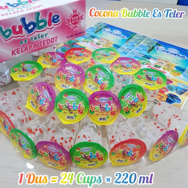 Cocona Bubble Es Teler 1 Dus 24 Cups X 220 Ml Jelly Drink Shopee Indonesia