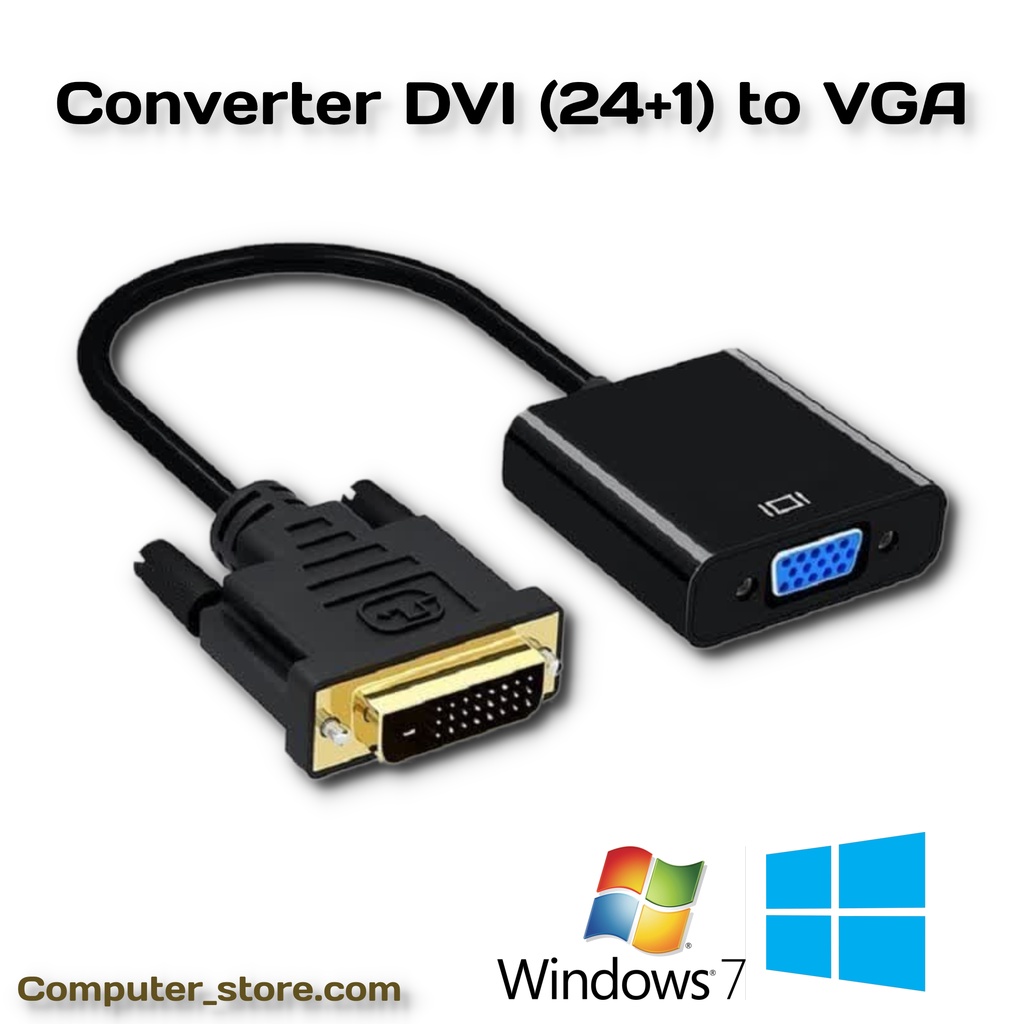 Converter DVI 24+1 To VGA Kabel Konektor Adapter