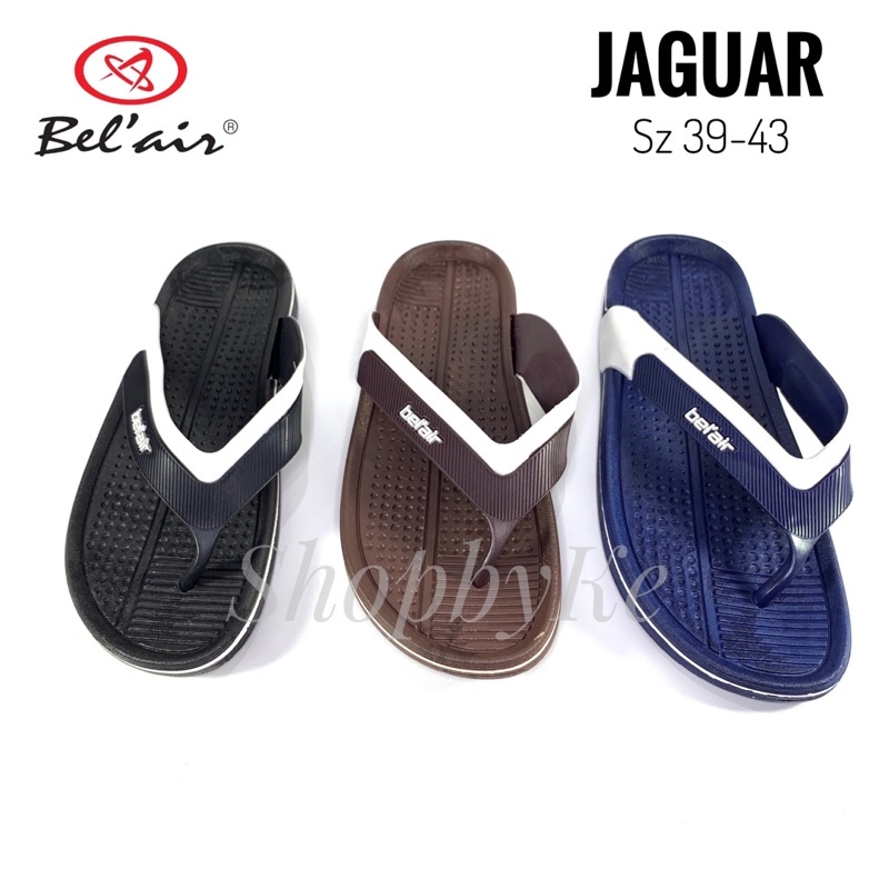 Sandal Japit Pria Merk Bel Air Tipe JAGUAR Warna Hitam, Biru dan Coklat Size 39-43