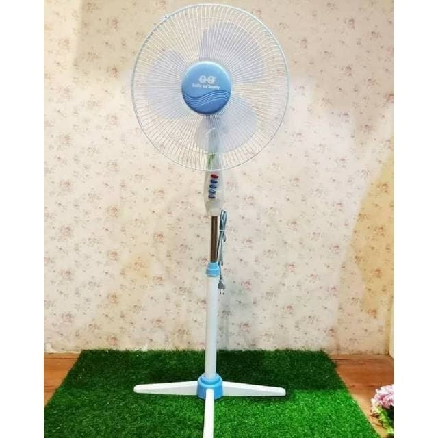 QQ Stand Fan 16 Inch Kaki Silang GMM-368 / GMM368 / GMM 368