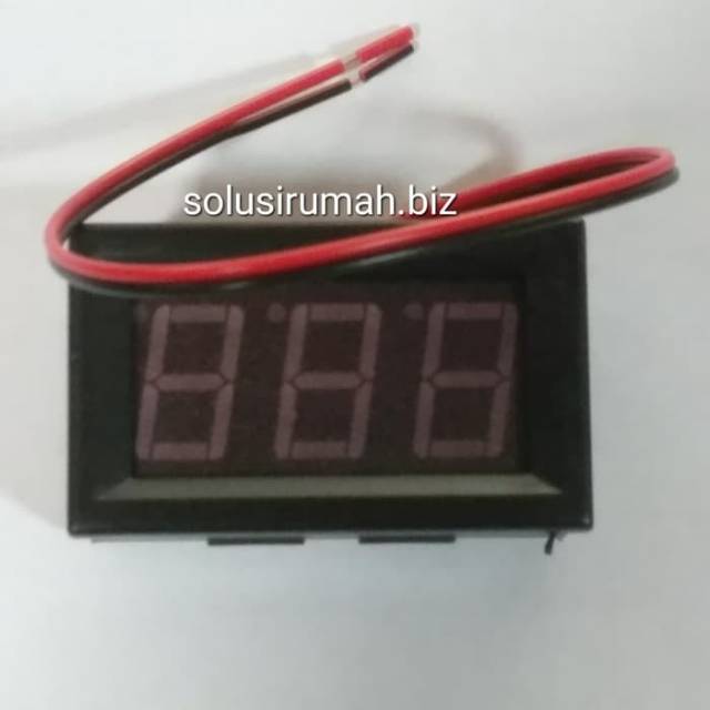 TESTER VOLTMETER LISTRIK VOLT METER DIGITAL 2KABEL ALAT TES LED 0.56IN