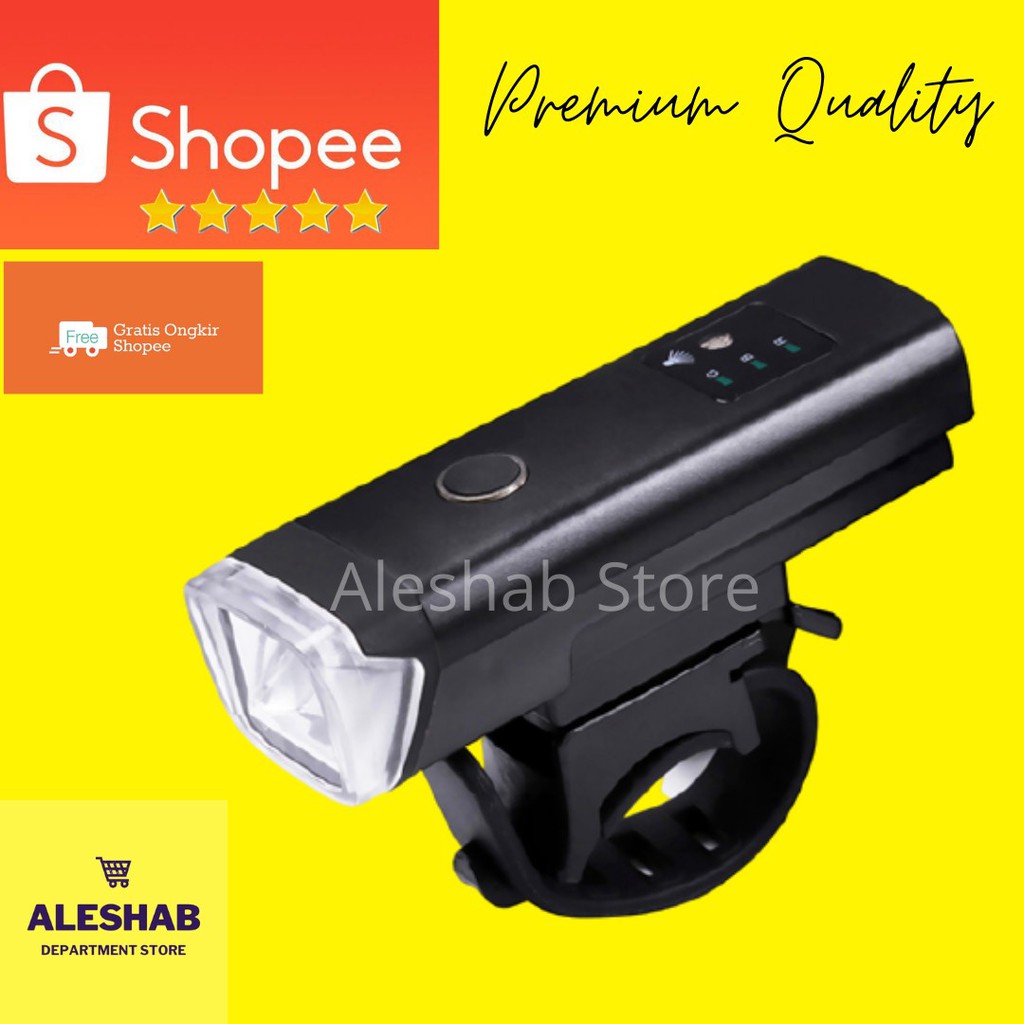 Lampu Sepeda LED USB Rechargeable XPG 350 Lumens - HJ-047 TaffLED