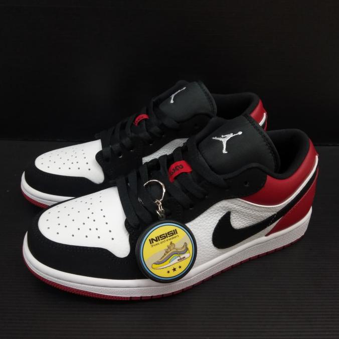 algifaruu - Nike Air Jordan 1 Low Black Toe - White/Black/Gym Red (UA VERSION)