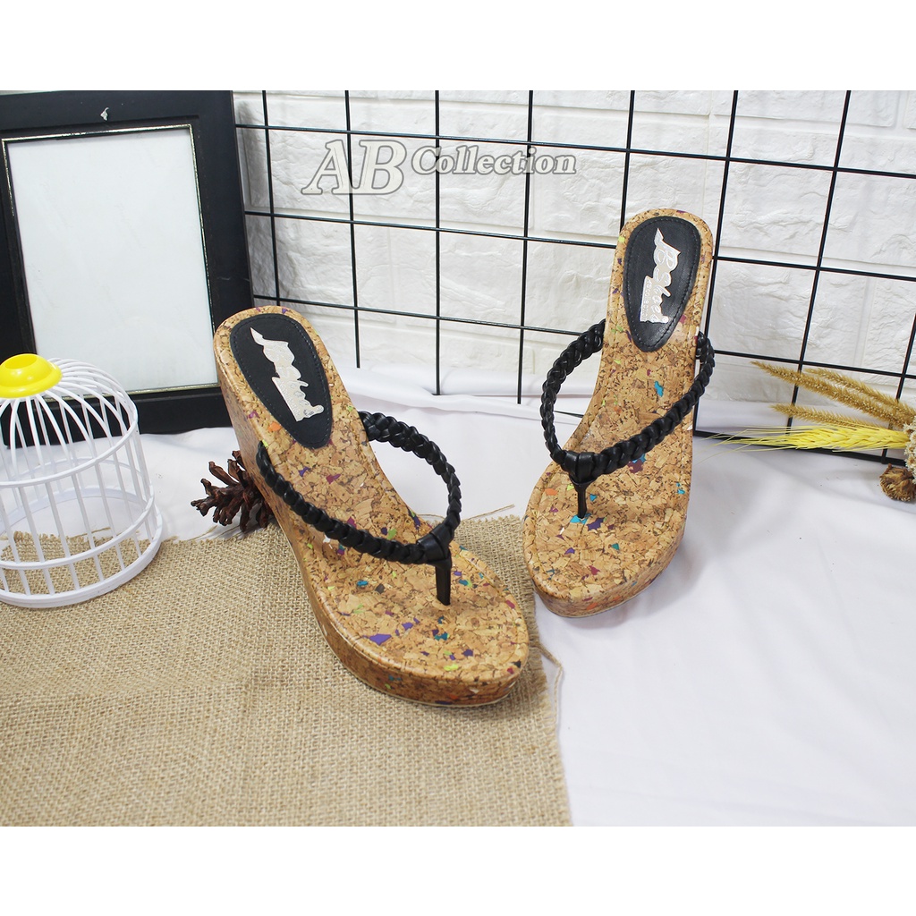 Promo Sandal Wanita Wedges Jepit Kepang JD 03