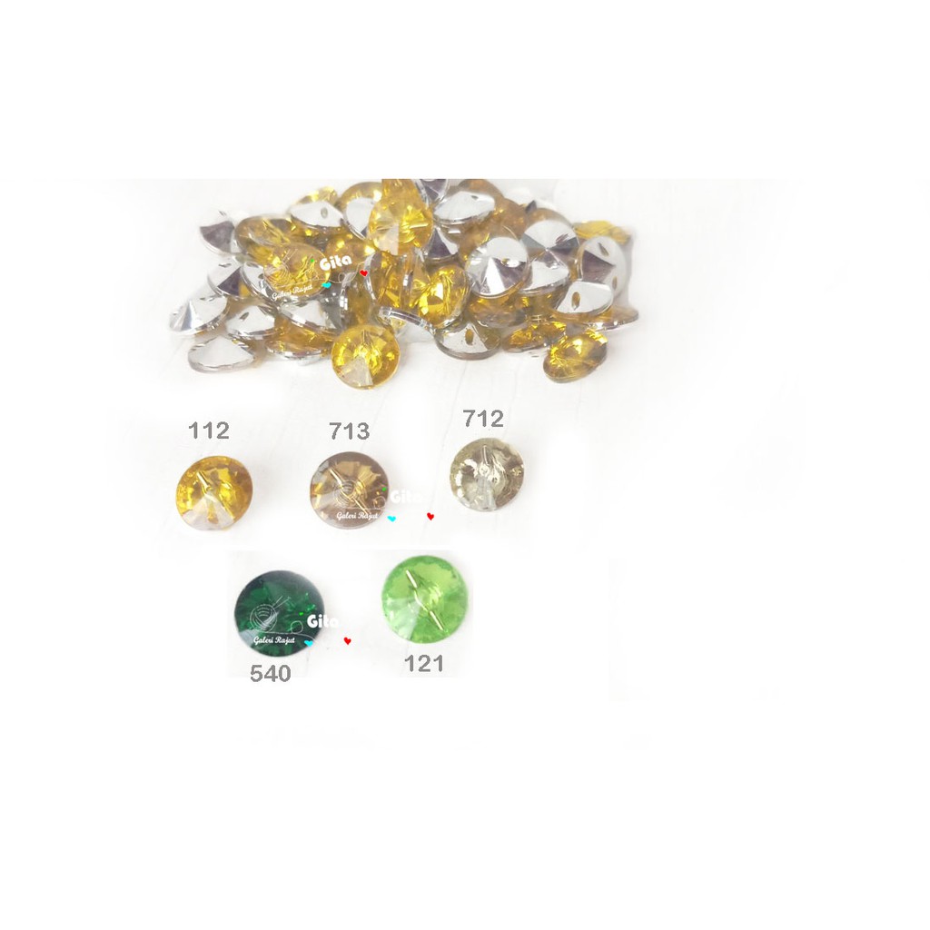 (2pcs) Kancing Kristal/Crystal, Kancing Kebaya, Kancing Hias