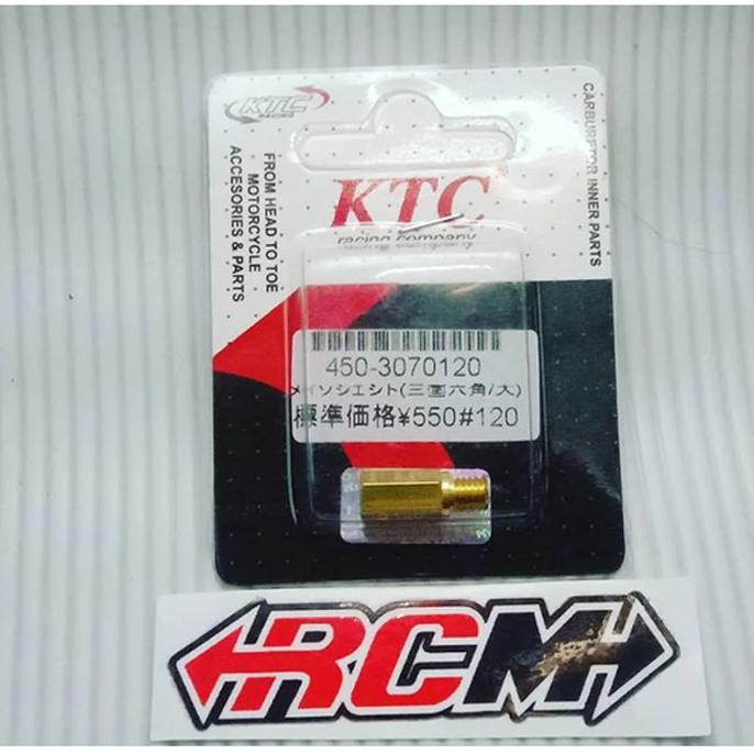 Main Jet MAINJET MJ UK UKURAN 120 PWK MERK KTC ORI ORIGINAL KTC RACING rcmyam1 Segera Dapatkan