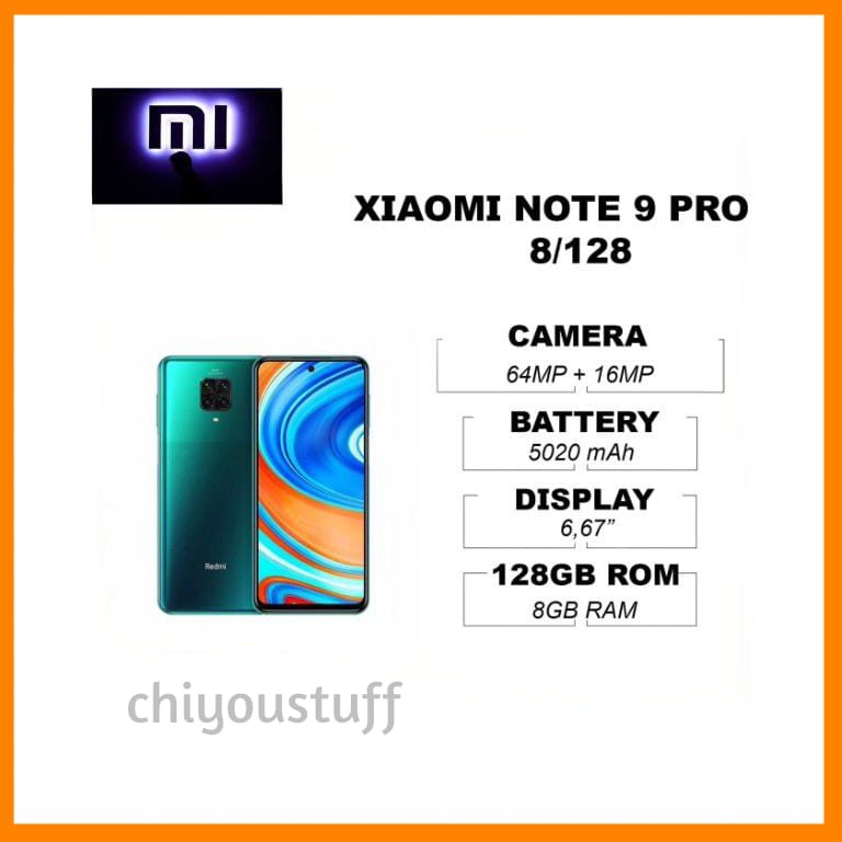 XIAOMI REDMI NOTE 9 PRO 8/128 8GB RAM 128GB ROM GARANSI RESMI