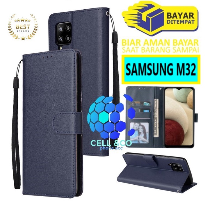 Flip cover SAMSUNG M32 Flip case buka tutup kesing hp casing flip case leather wallet