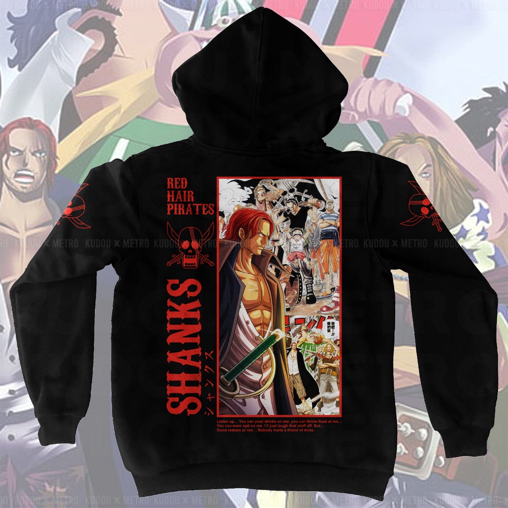 Sweater Red Force Shanks Anime Manga One Piece Premium Unisex