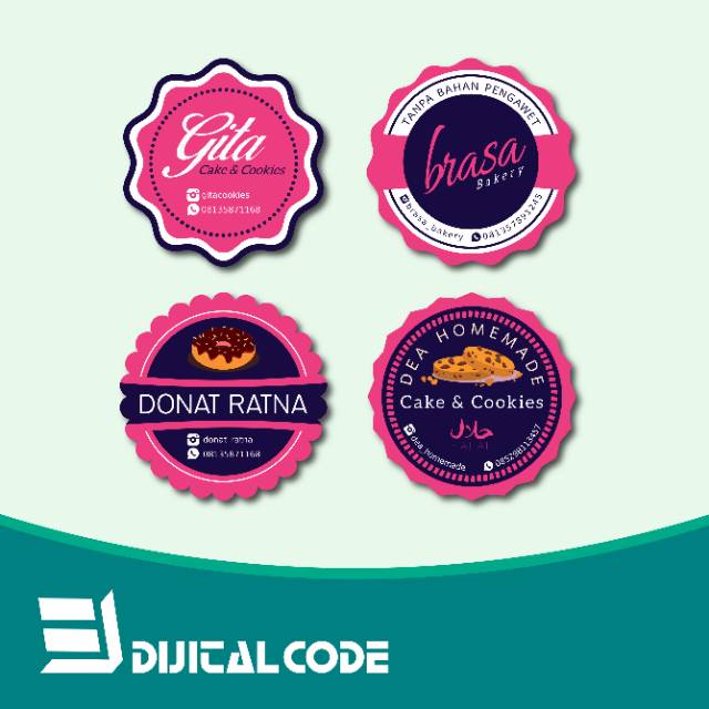

Stiker Label Bulat Custom Untuk Kemasan Kue Toples Bungkus Kue