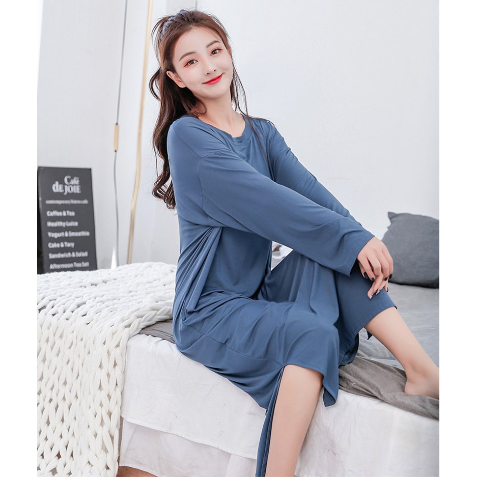 Daster Baju Tidur Wanita Dewasa Panjang Ready Big Size PY25