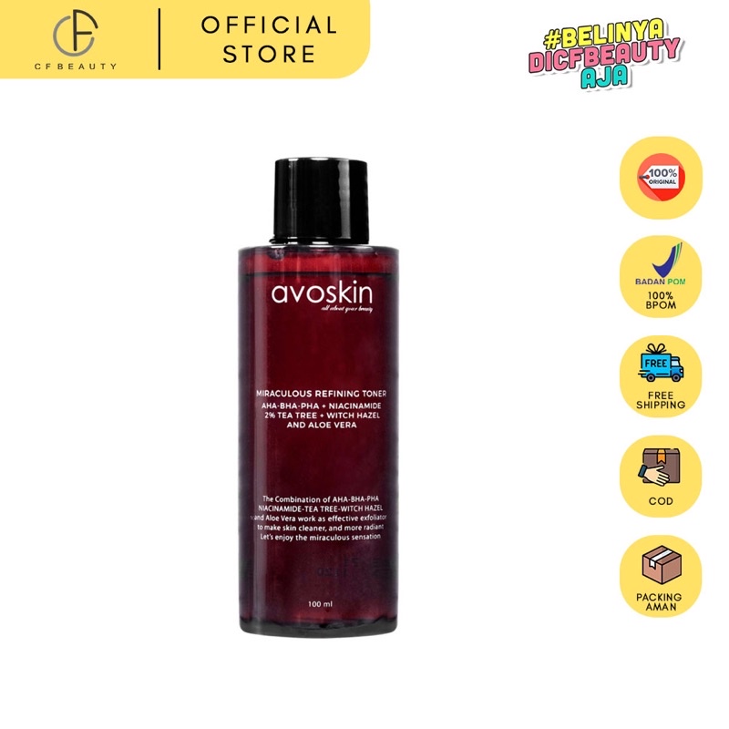 avoskin miraculous refining SERIES /serum 30ml-Avoskin miraculous regining toner 100ml - toner 20ml
