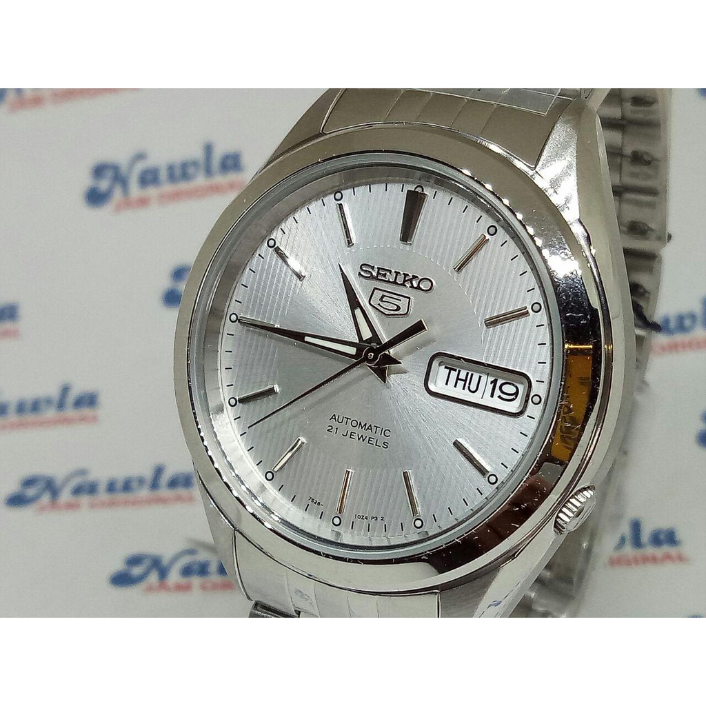 Seiko 5 SNKL15K1 Automatic Full Silver - Jam Tangan Pria SNKL15