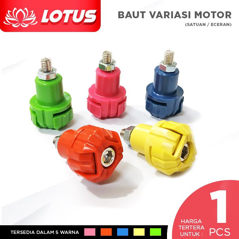 BAUT VARIASI / BAUT PLAT NOMOR / BAUT KNALPOT kUNCI L (5) OBENG + hrg per pcs