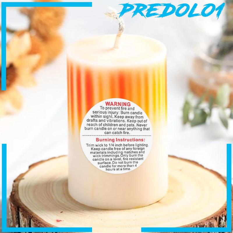 [PREDOLO1] 500 Candle Jar Container Labels Wax Melting Safety Stickers Decal for Candle