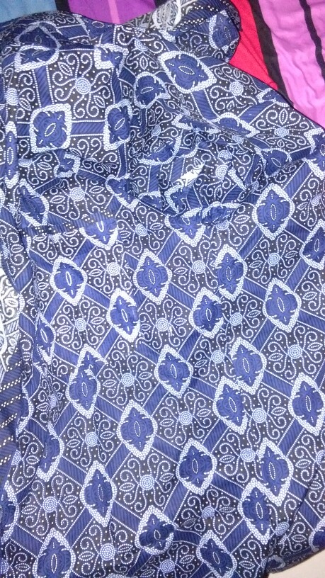 Bswart Batik Hrb026 Kenongo Hem Pendek Anjani Biru Pekalongan M L Xl Batik Pria Murah Modern Grosir
