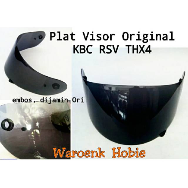 Flat Visor / kaca helm datar Original KBC RSV THX4, aksesoris helm full face & half face